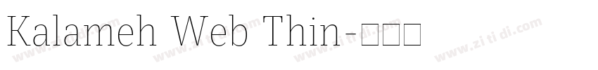 Kalameh Web Thin字体转换